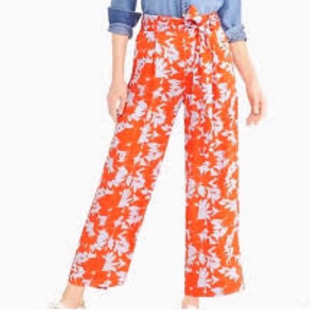 Jcrew Ratti Falling Leaves Silky Pants